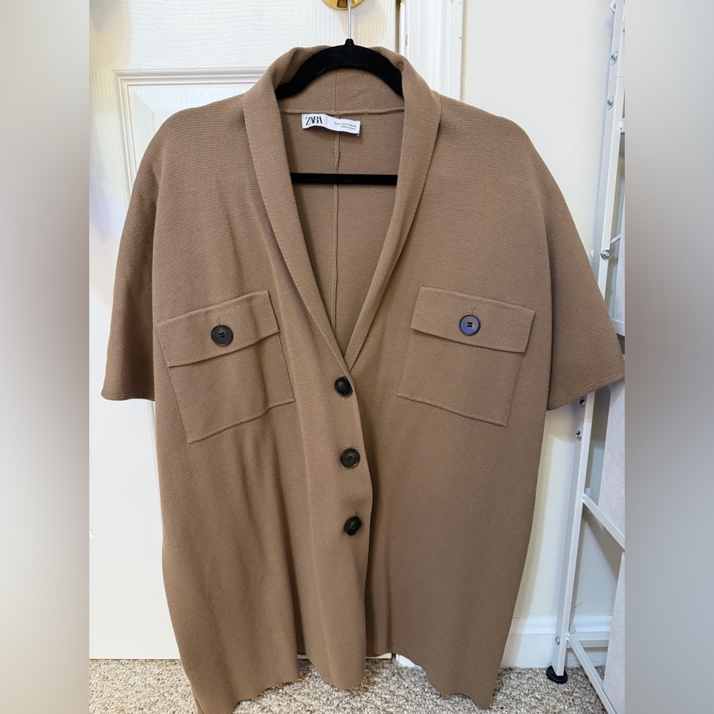 Zara Brown Knit Cardigan